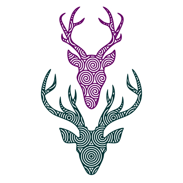 Patterned Deer SVG Cuttable Design