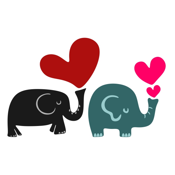 Elephant Heart SVG Cuttable Design