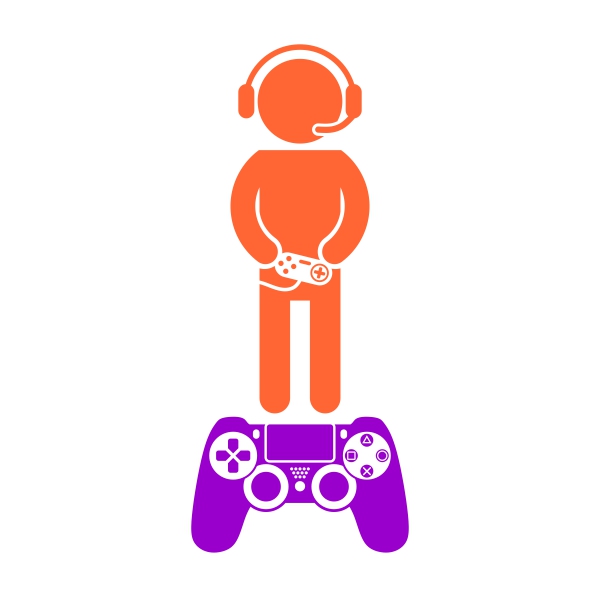Game Player SVG Cuttable Design