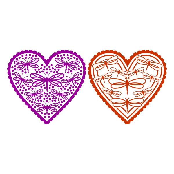 Dragonfly Heart SVG Cuttable Design