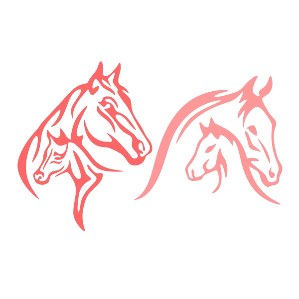 Horse Mother / Father and Baby SVG Cuttable Design