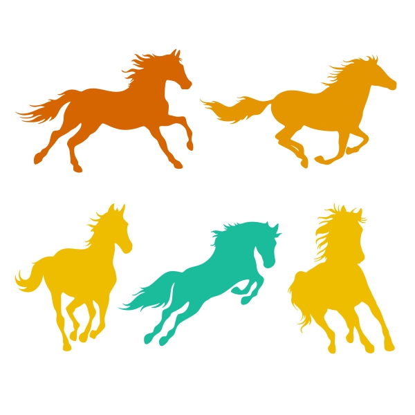 Horse Silhouettes Pack SVG Cuttable Design