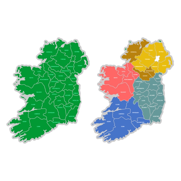 Ireland Map SVG Cuttable Design
