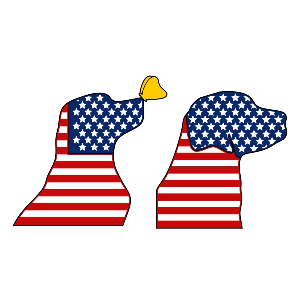 USA American Flag Labrador Dog SVG Cuttable Design