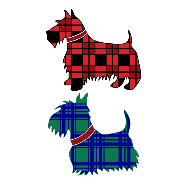 Tartan Scottish Terrier SVG Cuttable Design