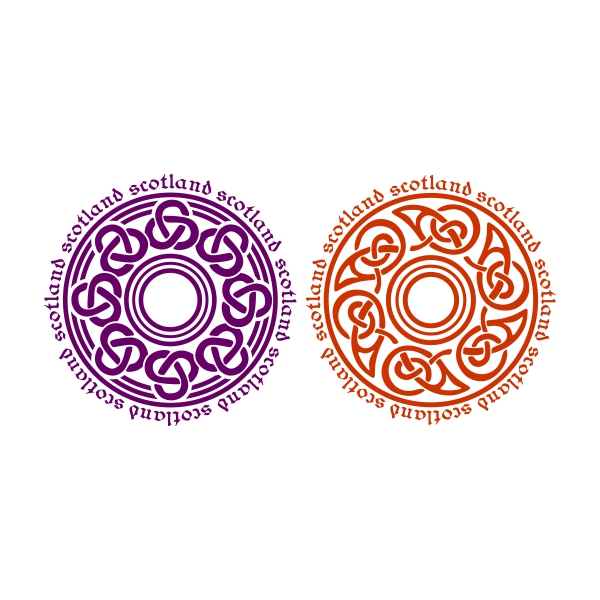Scotland Circle Tribal Pattern SVG Cuttable Design