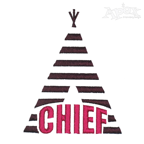 Tribe Chief Camp Embroidery Design