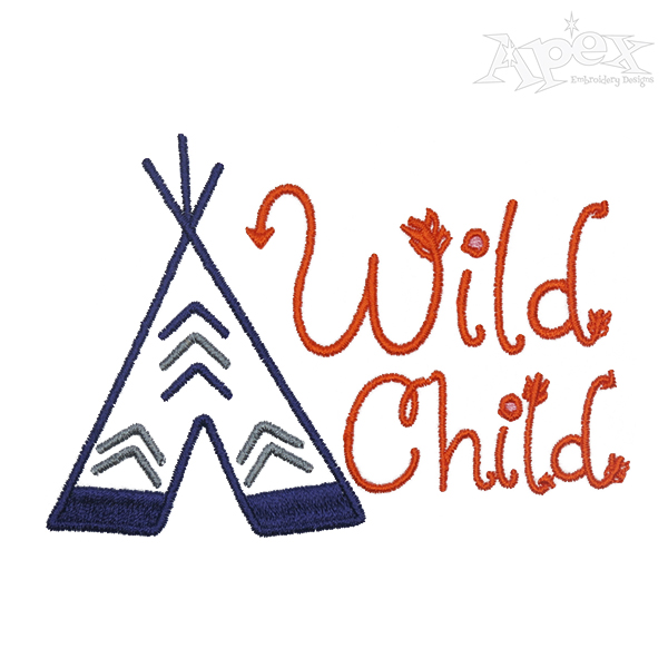 Wild Child Embroidery Design
