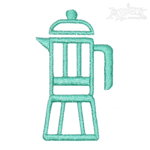 Coffee Brewing Embroidery Design