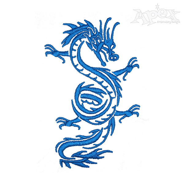 Asian Dragon Embroidery Design
