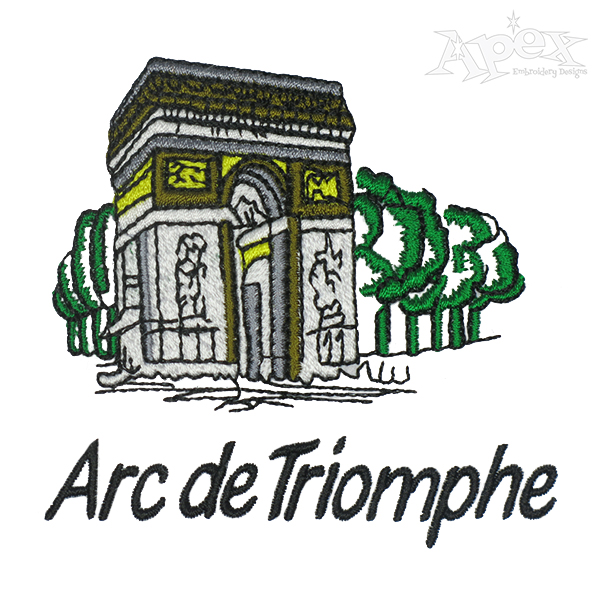 Paris Arc de Triomphe Embroidery Design