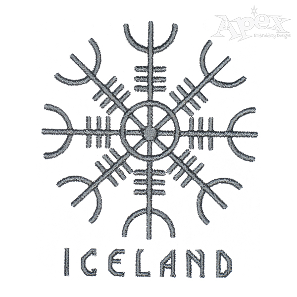 Iceland Snowflake Embroidery Design