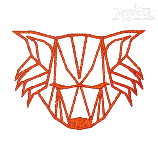 Geometric Fox Embroidery Design