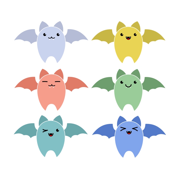 Cute Bat Emoji SVG Cuttable Design