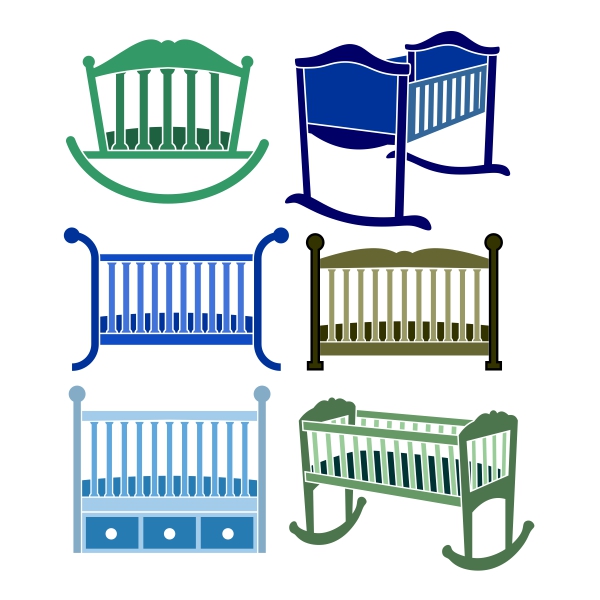 Baby Crib Cradle SVG Cuttable Design