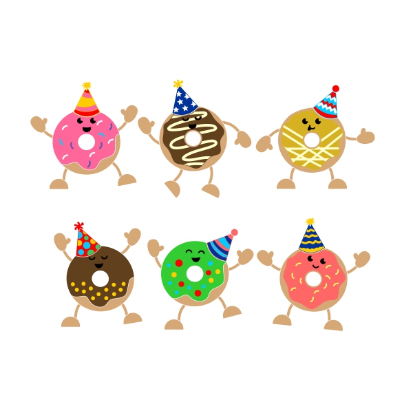 Donuts Doughnut Party SVG Cuttable Design