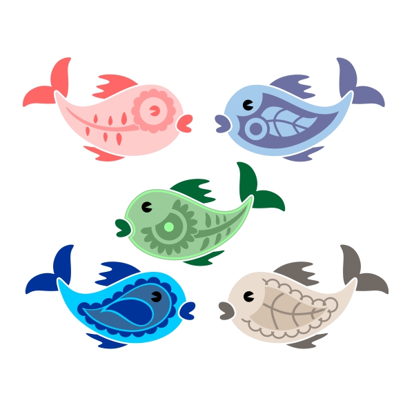 Patterned Fish SVG Cuttable Design