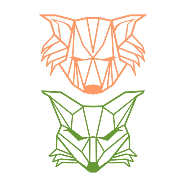 Geometric Fox SVG Cuttable Design