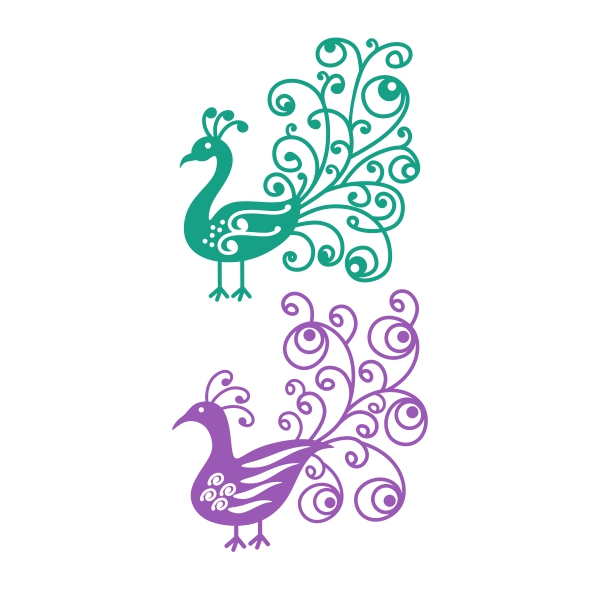 Doodle Peacock SVG Cuttable Design