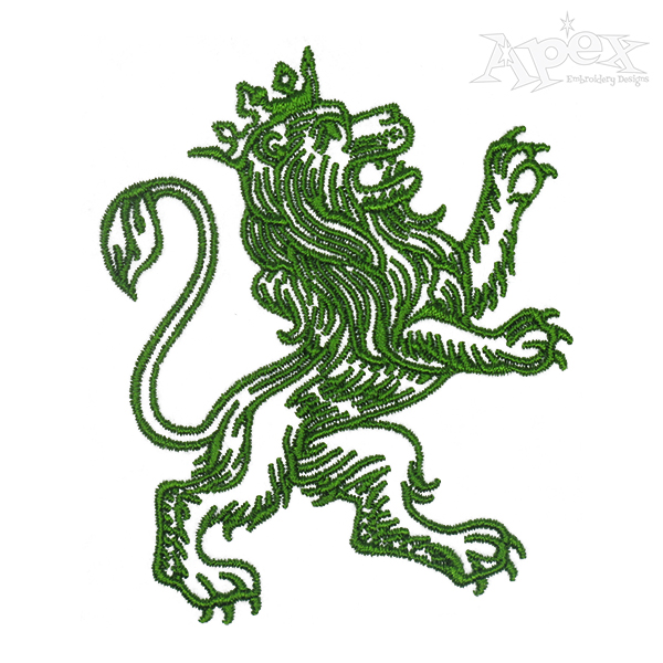 Royal Lion Embroidery Design