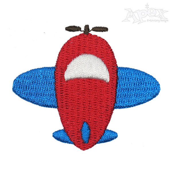 Flying Airplane Decor Embroidery Design