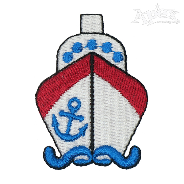 Cruise Ship Embroidery Design