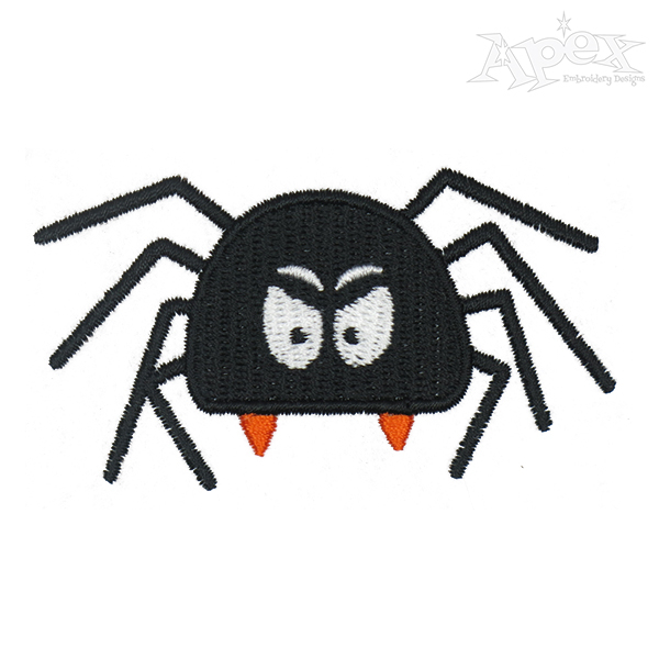 Scary Spider Embroidery Design