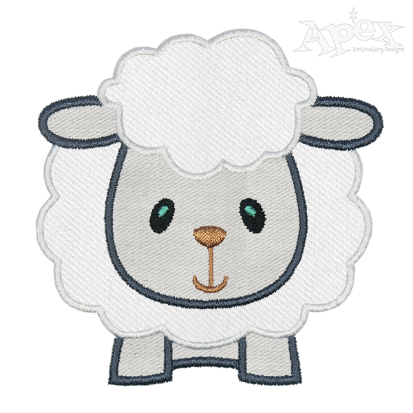 Sheep Applique Embroidery Design