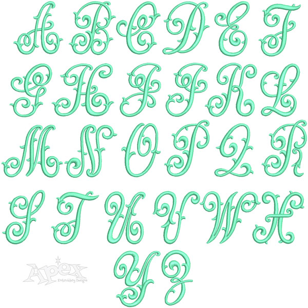 Winston Embroidery Font