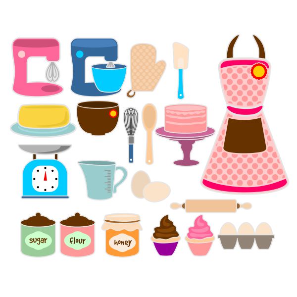 Retro Baking Kitchen Pack SVG Cuttable Design