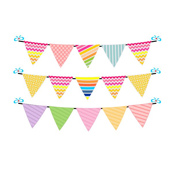 Colorful Banners SVG Cuttable Design