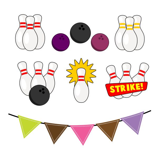Bowling Pack SVG Cuttable Design