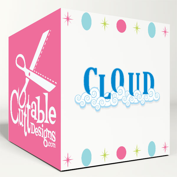 Cloudy Day SVG Cuttable Font