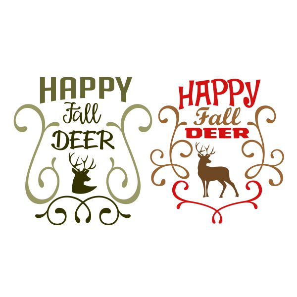 Happy Fall Deer SVG Cuttable Design