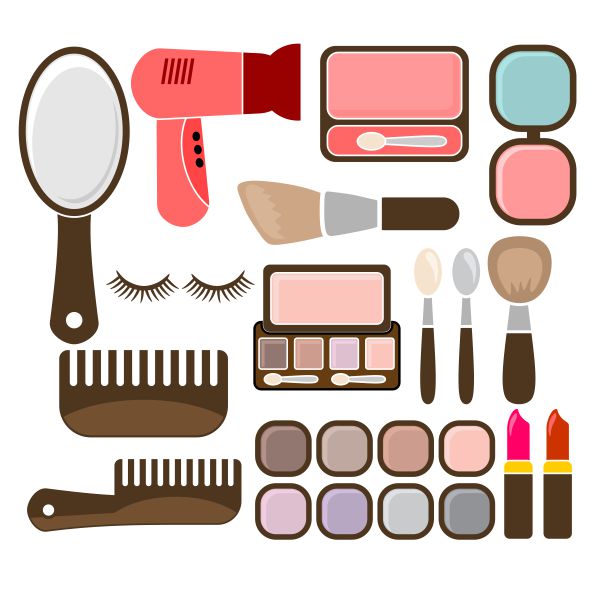 Beauty Make Up Cosmetics Pack SVG Cuttable Design