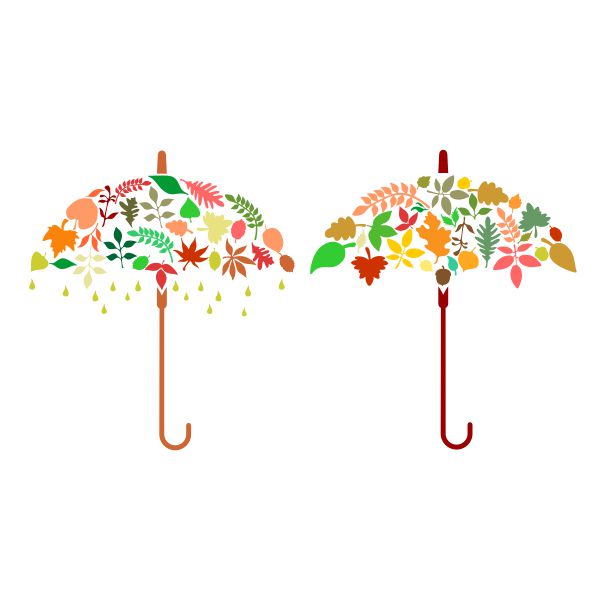 Autumn Umbrella SVG Cuttable Design