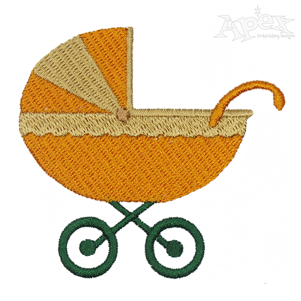 Baby Carriage Embroidery Design