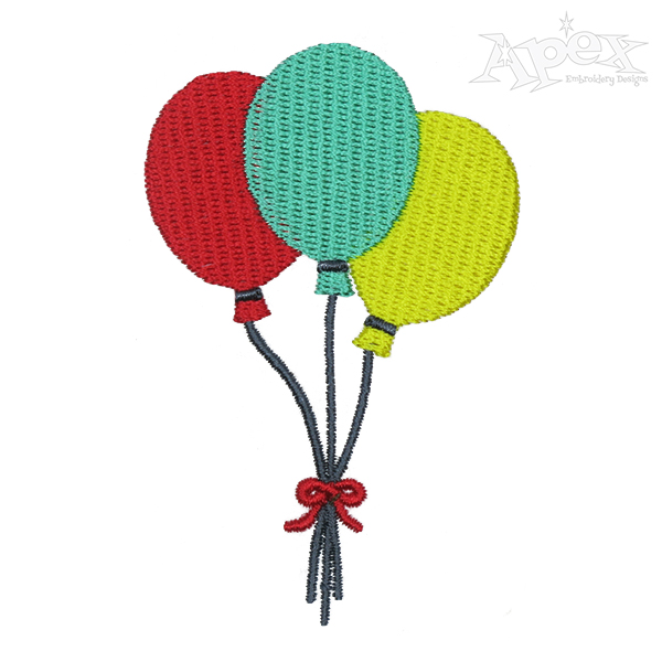 Balloons Embroidery Design