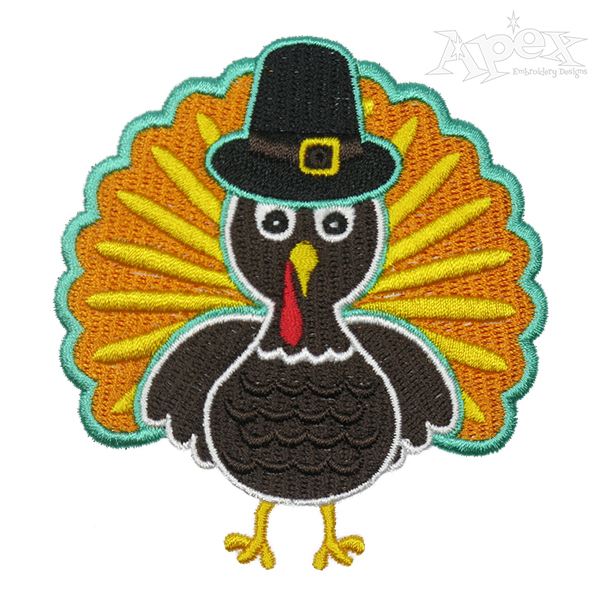 Thanksgiving Turkey Embroidery Design