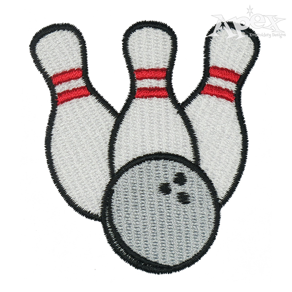 Bowling Embroidery Design