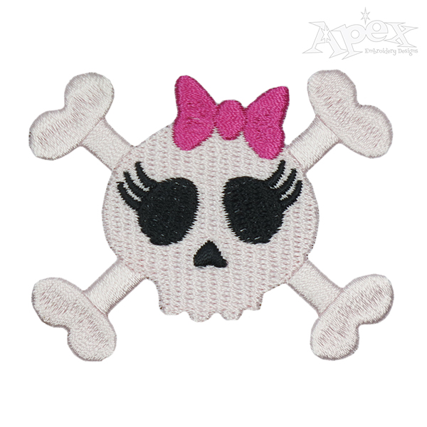 Cute Skull Pack Embroidery Design