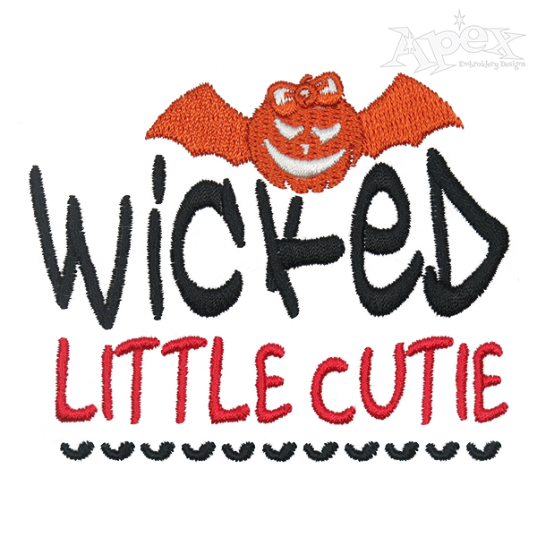 Wicked Little Cutie Embroidery Design
