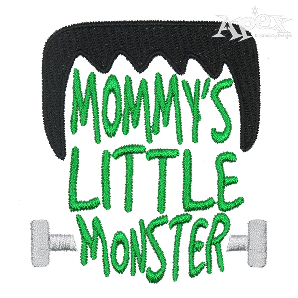 Mommy's Little Monster Embroidery Design
