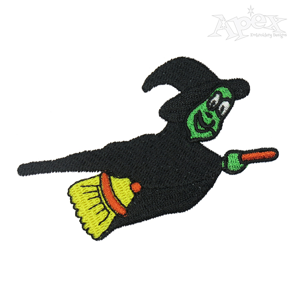 Halloween Witch Embroidery Design