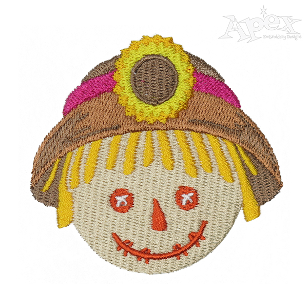 Scarecrow Head Embroidery Design