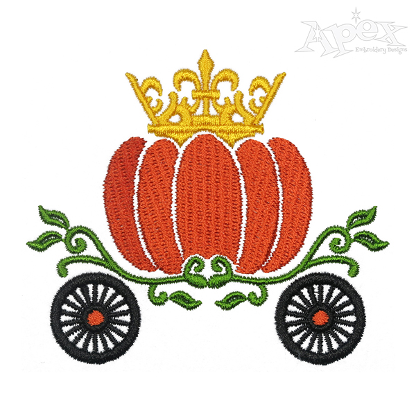 Pumpkin Carriage Enmbroidery Design