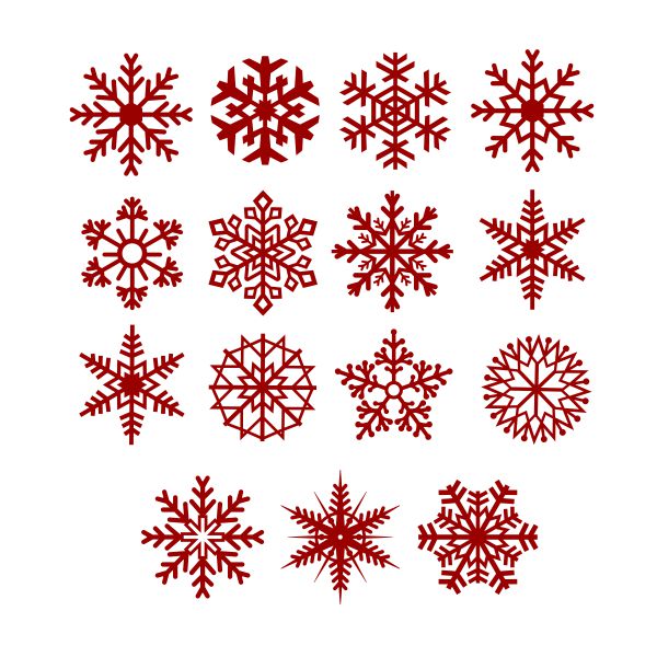 Christmas Snow Flake Pack SVG Cuttable Design