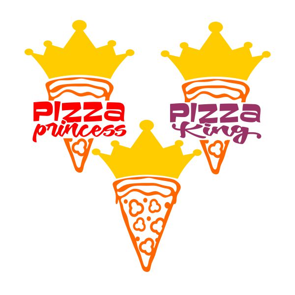 Pizza Princess King SVG Cuttable Design