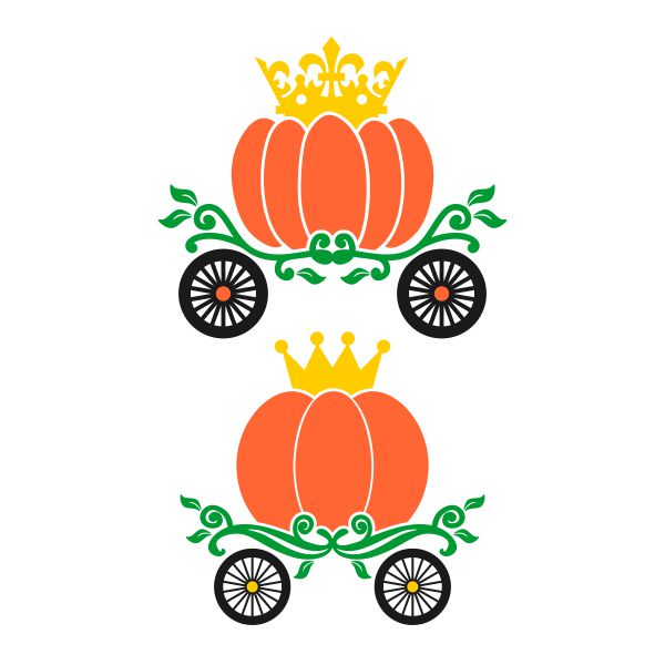 Pumpkin Carriage SVG Cuttable Design