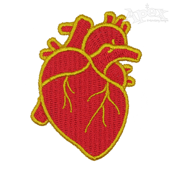 Human Heart Embroidery Design